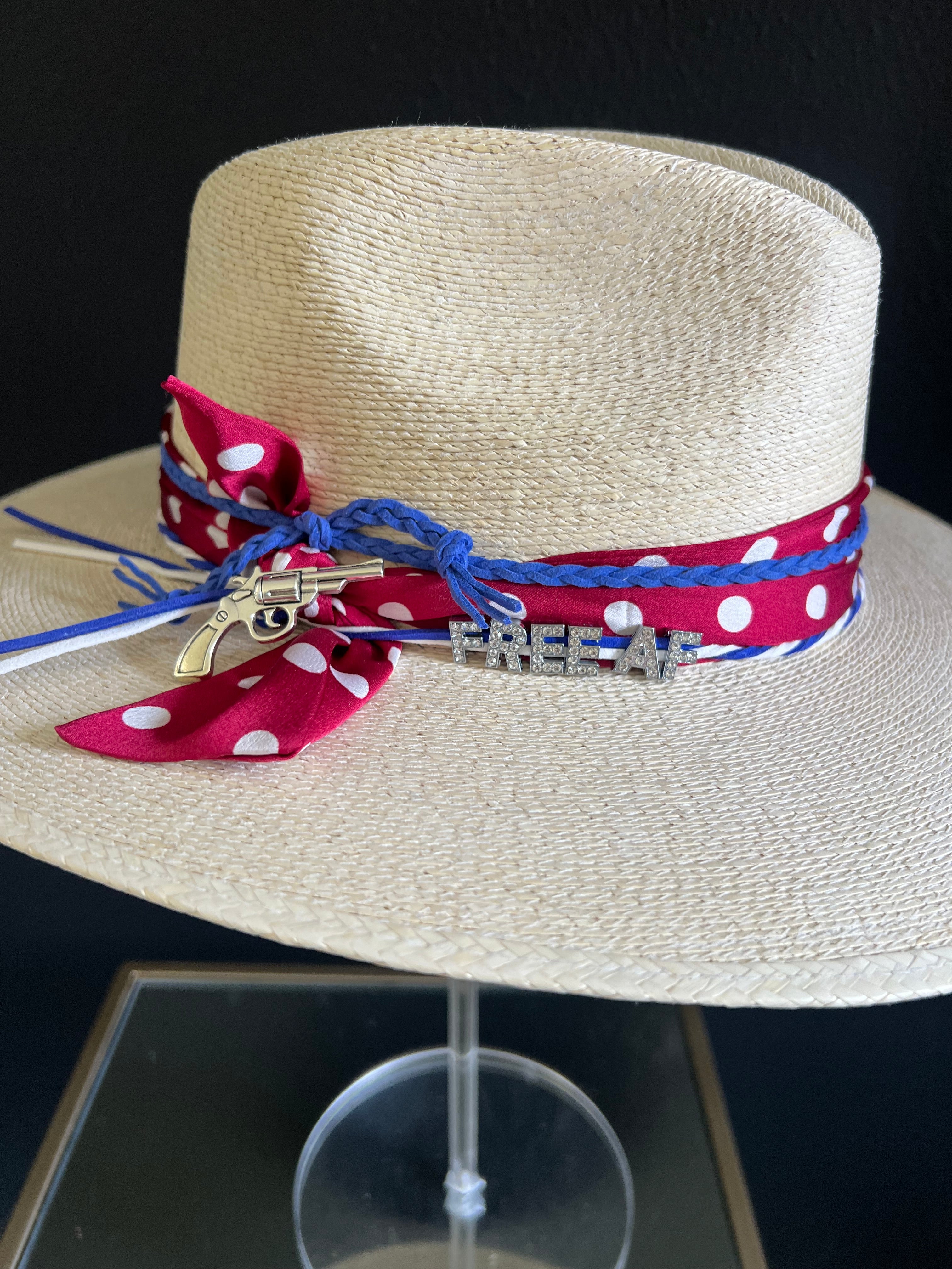 Free AF Design. Choose color hat, charm sayings can be changed with an email.